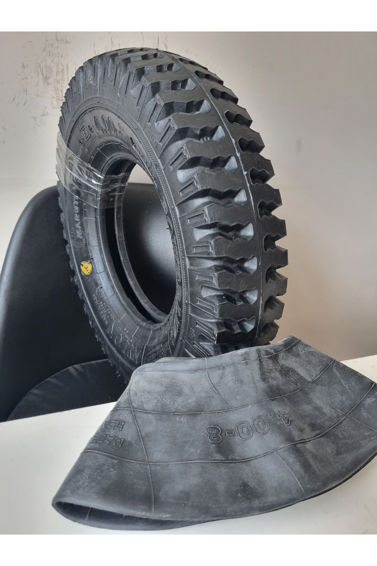 MARUTİ TYRES 400-8 (TUBETYPE) MOTORSİKLET/SEPET LASTİĞİ+ İÇ LASTİK SET POWERLUGSET1