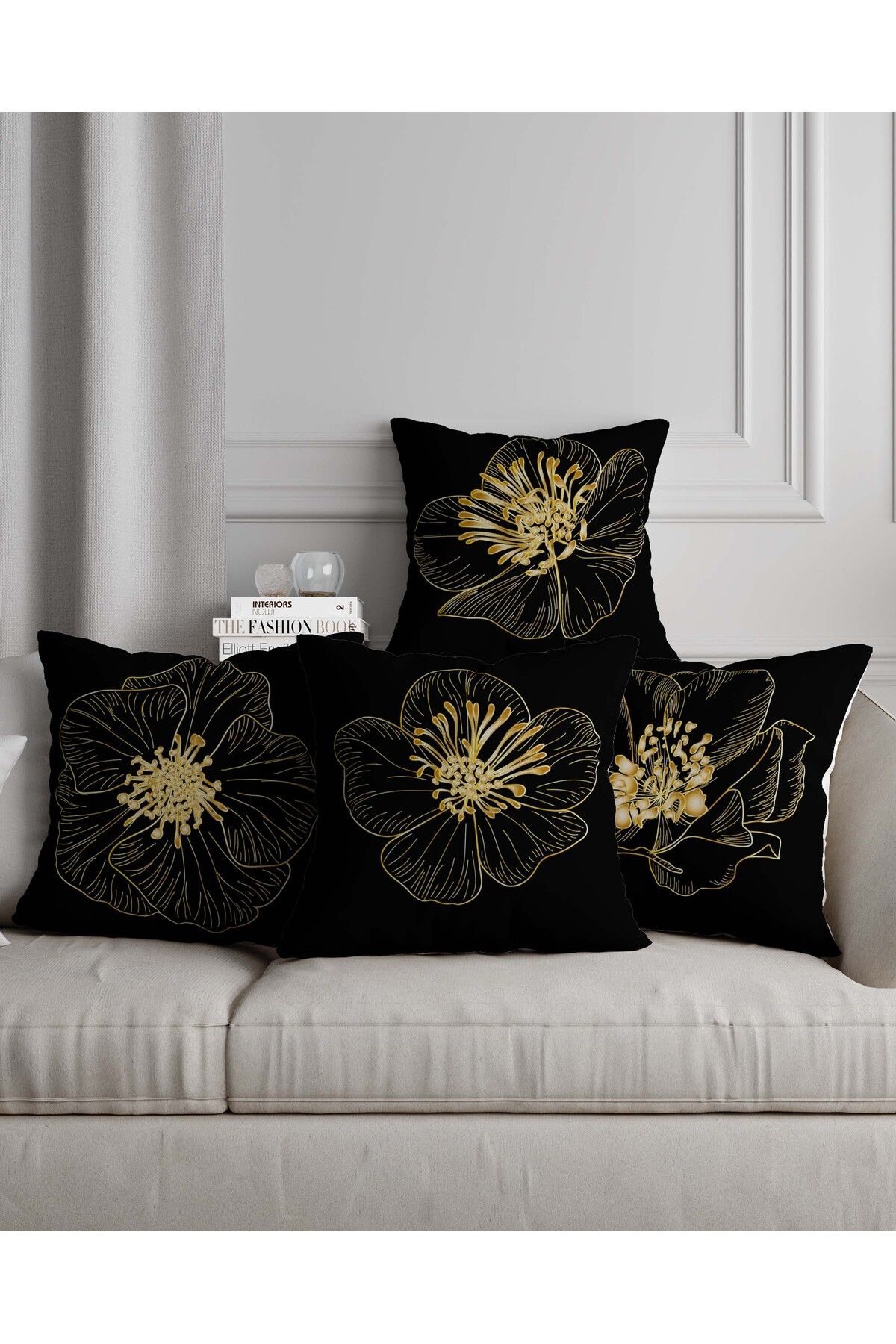 Dark gold on sale pillows
