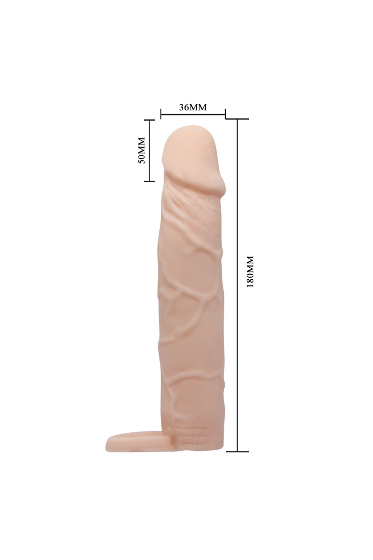 6 CM Dolgulu Realistik Penis Kılıfı Uzatmalı Prezervatif 4