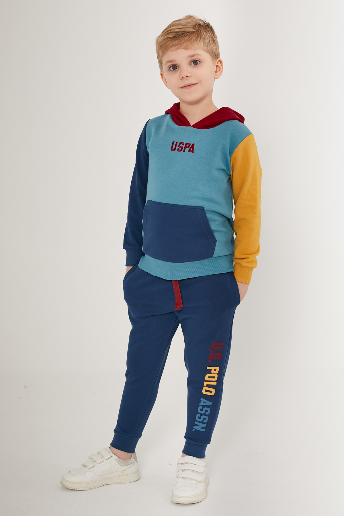 شلوار گرمکن پسرانه آبی یو اس پولوU.S. Polo Assn. | USPA1528 اورجینال - تصویر 2