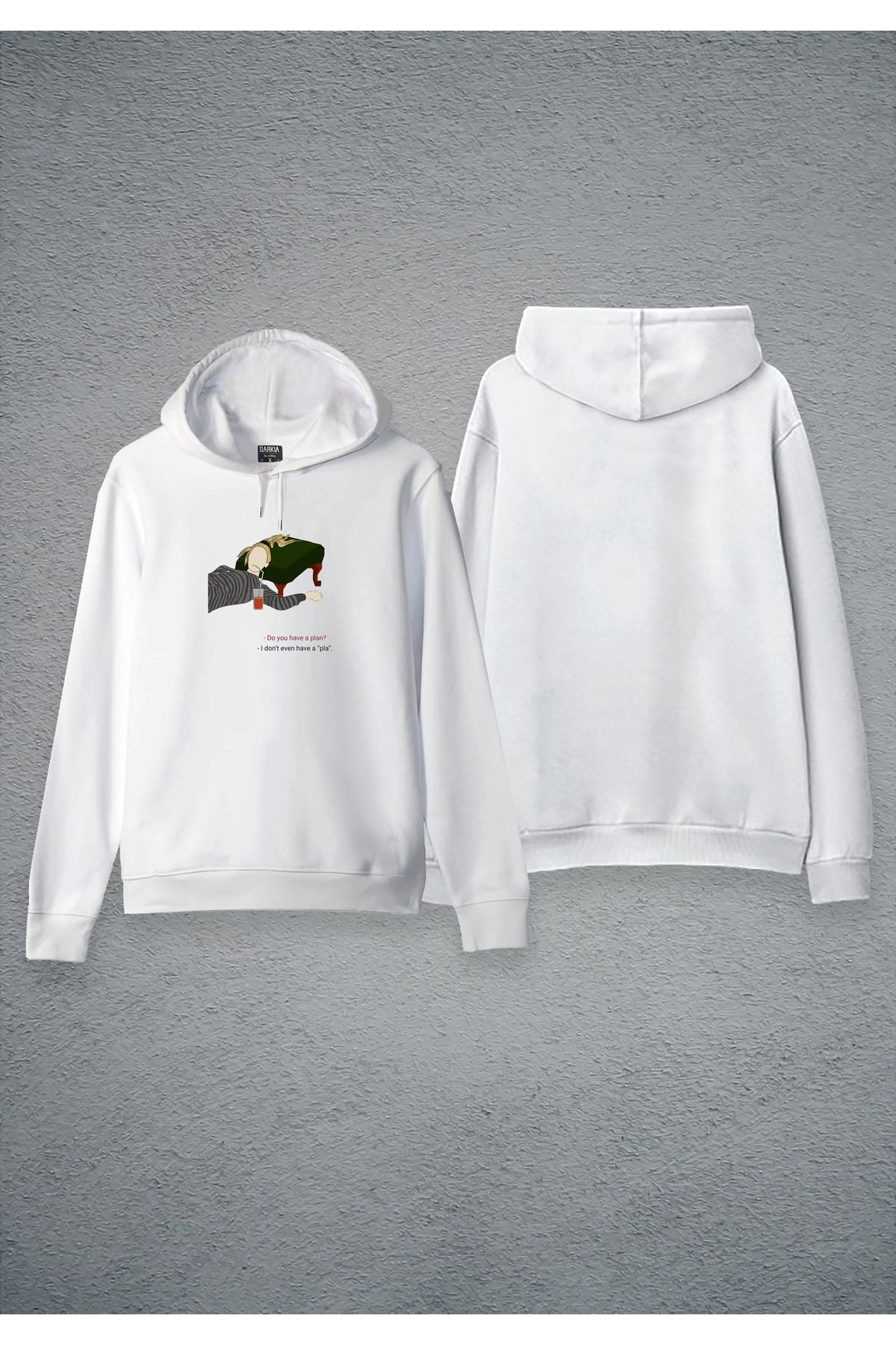 Darkia Friends Dizi Ozel Tasar m Bask l Cift Tarafl Unisex Kap onlu Sweat Hoodie Fiyat Yorumlar Trendyol