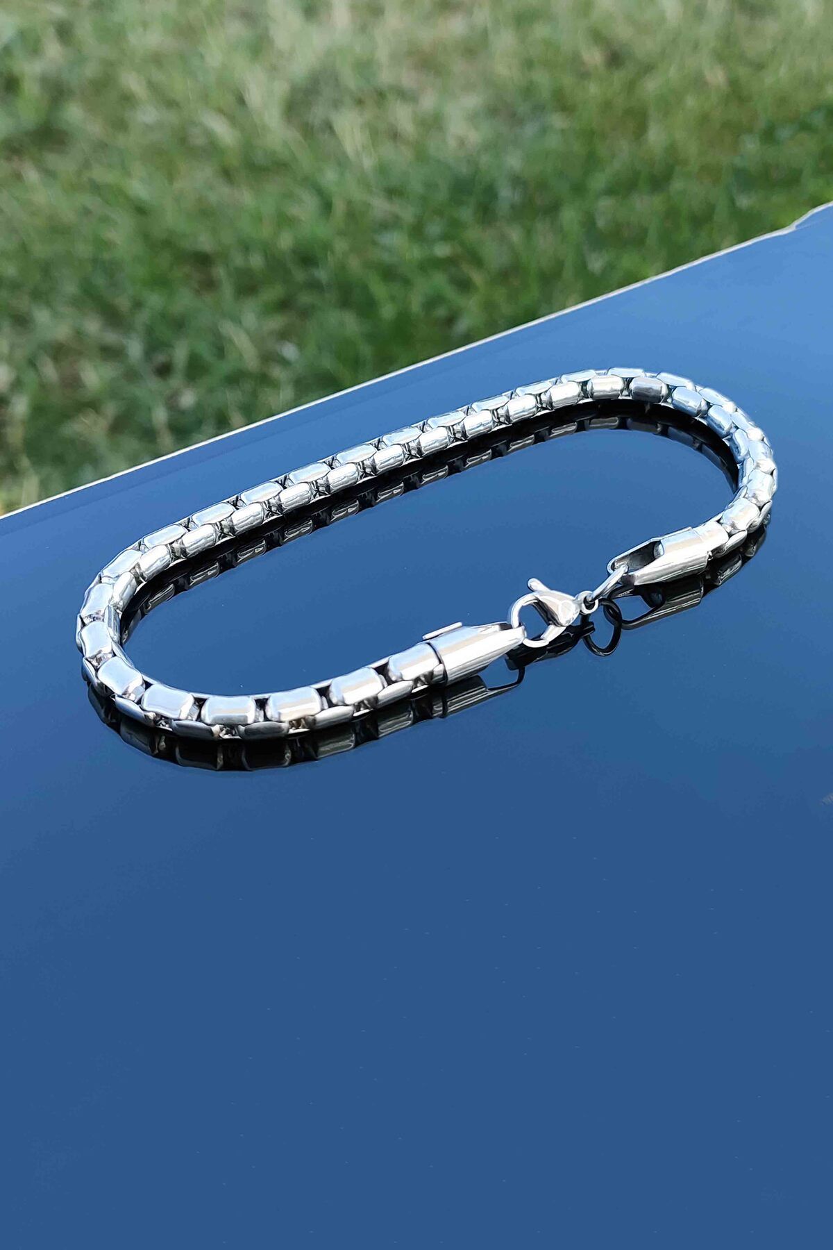 TREND COLLECT ON Silver Steel Tarnish Resistant Silver Albanian