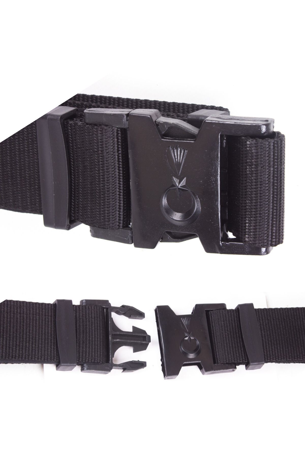 Black Color Aquatic Plastic Buckle Tactical  Palaska Woven Belt