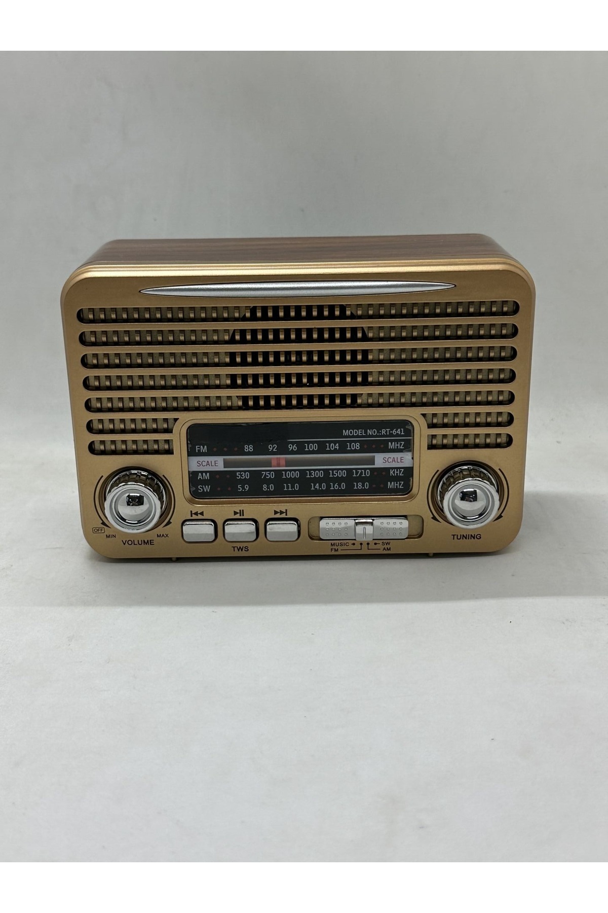 ataşbey RT-641 Bluetooth, Nostalji , FM/AM/SW 3 Band Radyo ,usb, sd ,Aux mp3 player