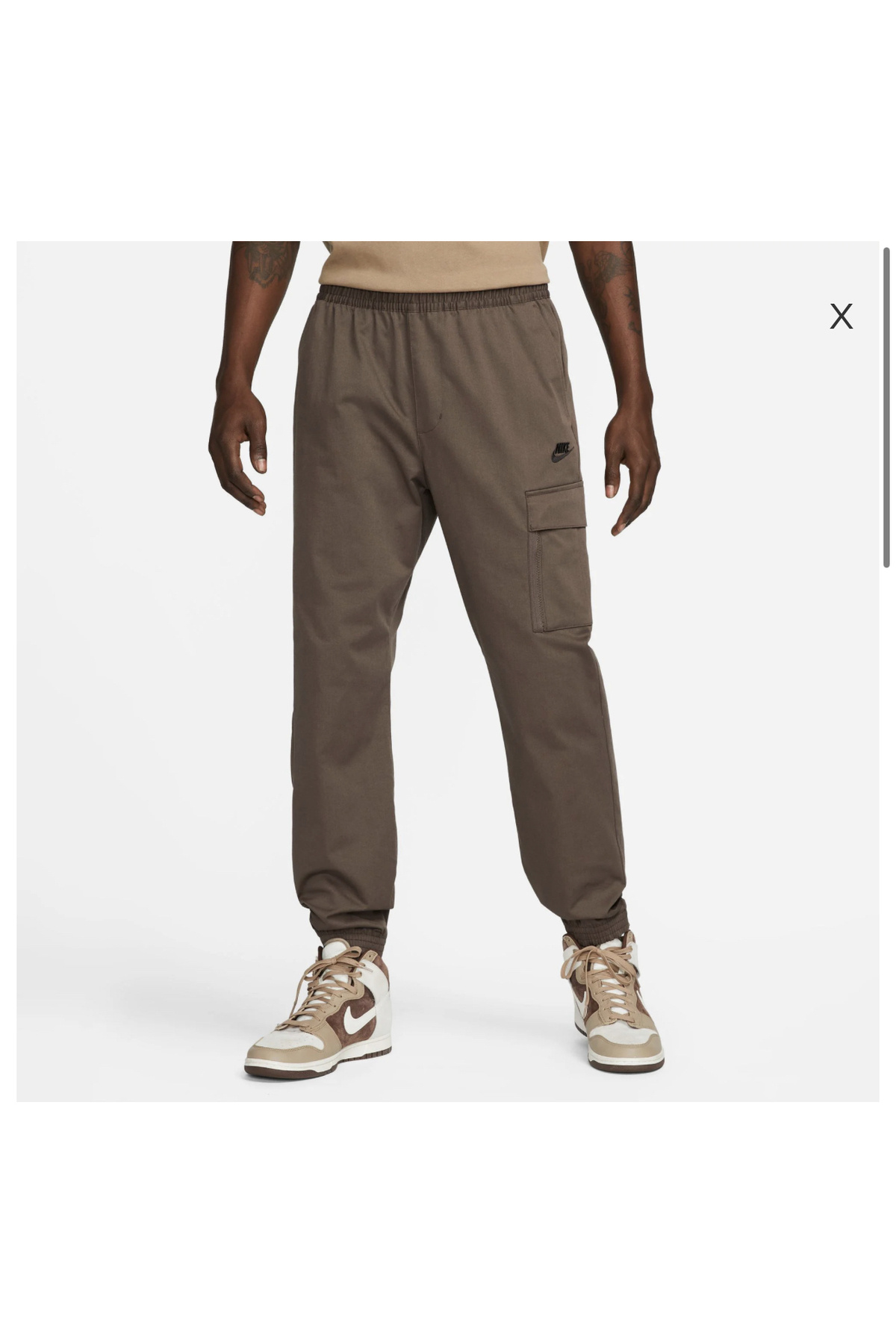 brown sweatpants nike