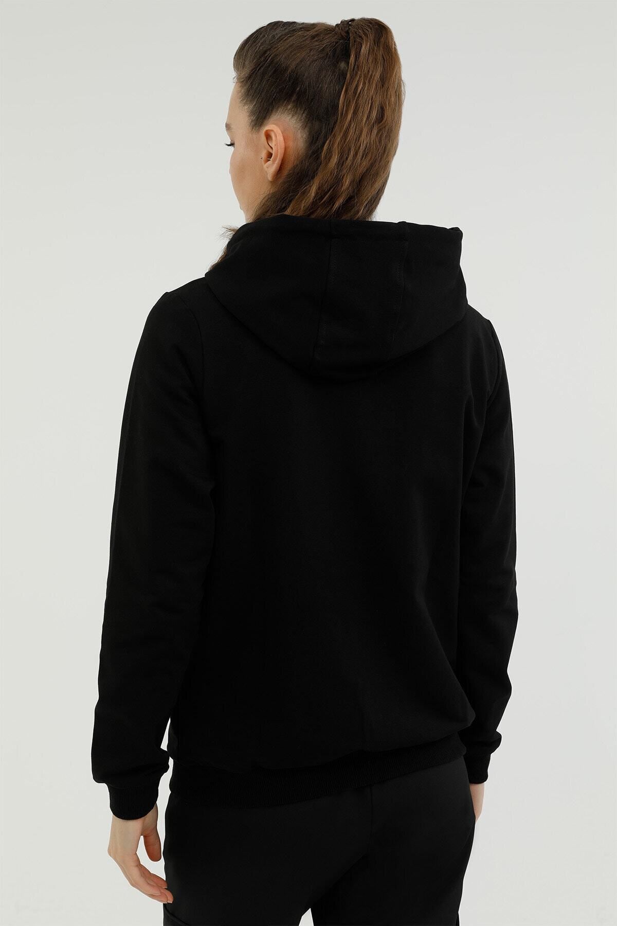 Lumberjack W sn77 Basic Full Zip Hoo Black Women s Tracksuit Top