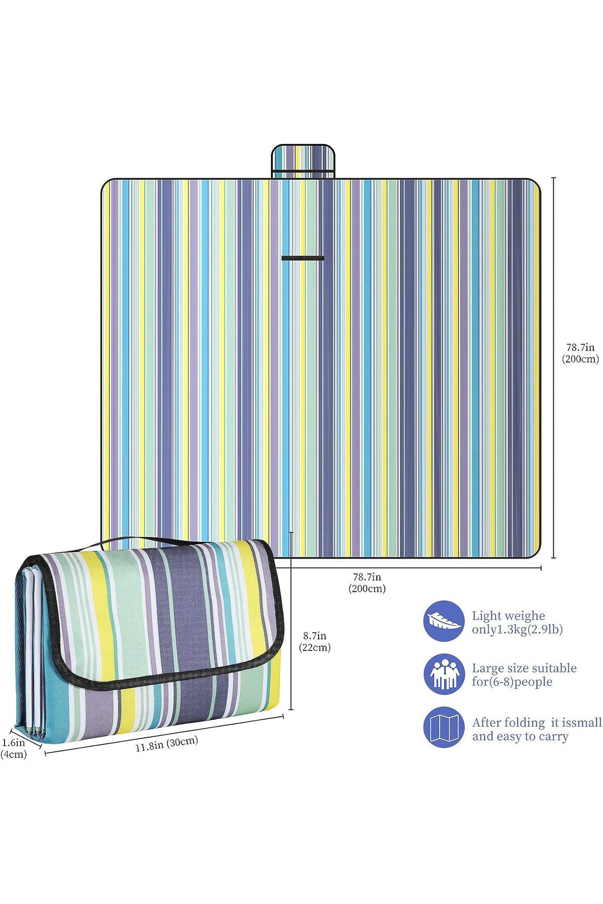 LUPPER beach cover picnic mat camping mat picnic mat 200 200 cm Trendyol