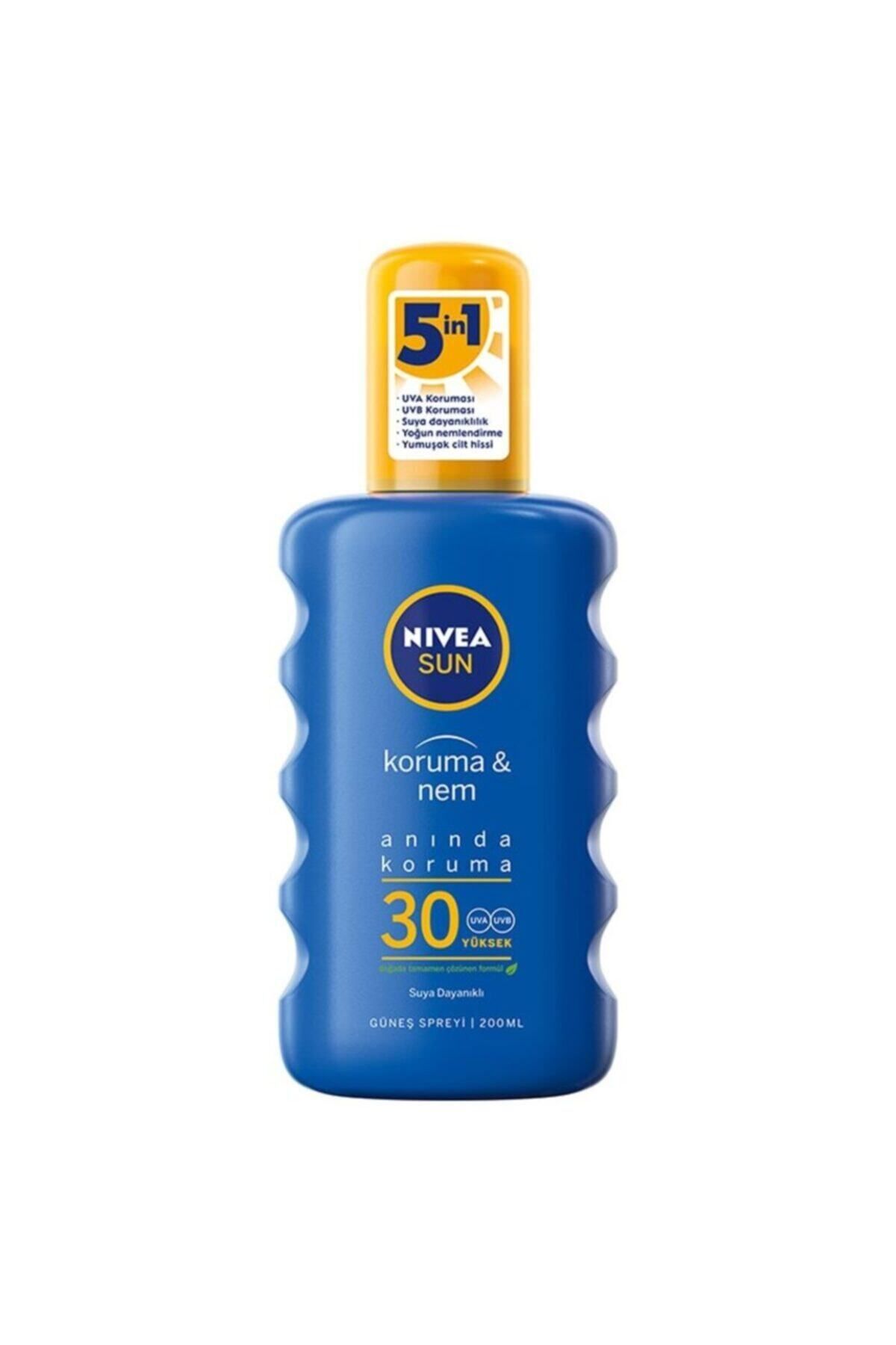NIVEA ضد آفتاب و مرطوب کننده با SPF 30 و حجم 200 میلی لیتر