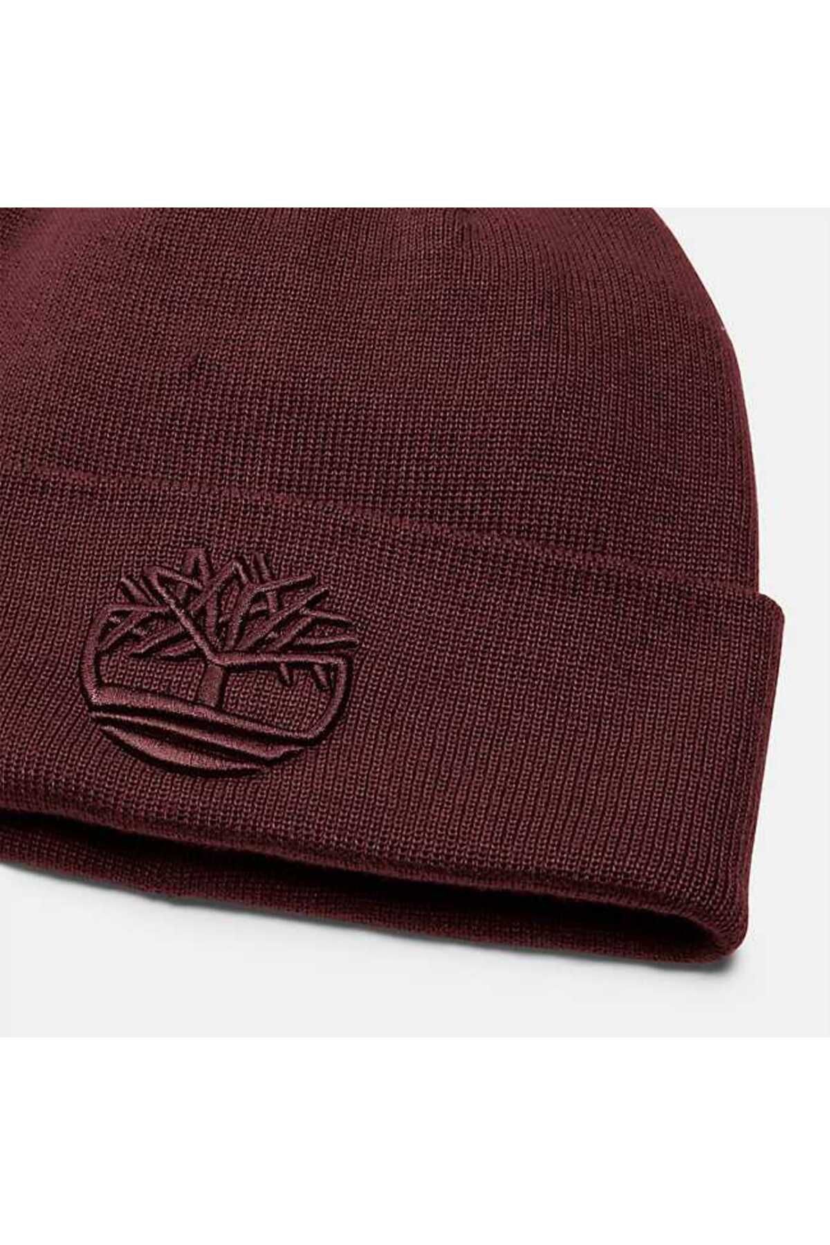 Timberland Tonal 3d Embroidery Beanie Erkek K rm z Bere Tb0a2pjr 301 Erkek Aksesuar