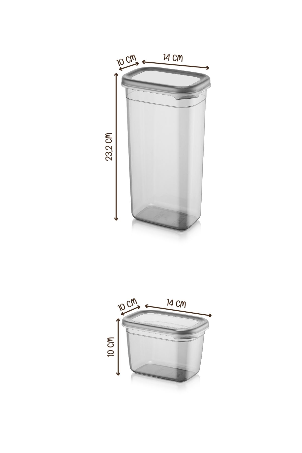 Vienev-Set of 12 Peggy Rectangular Storage Containers 6x( 1900ml, 800ml ) with Label 8