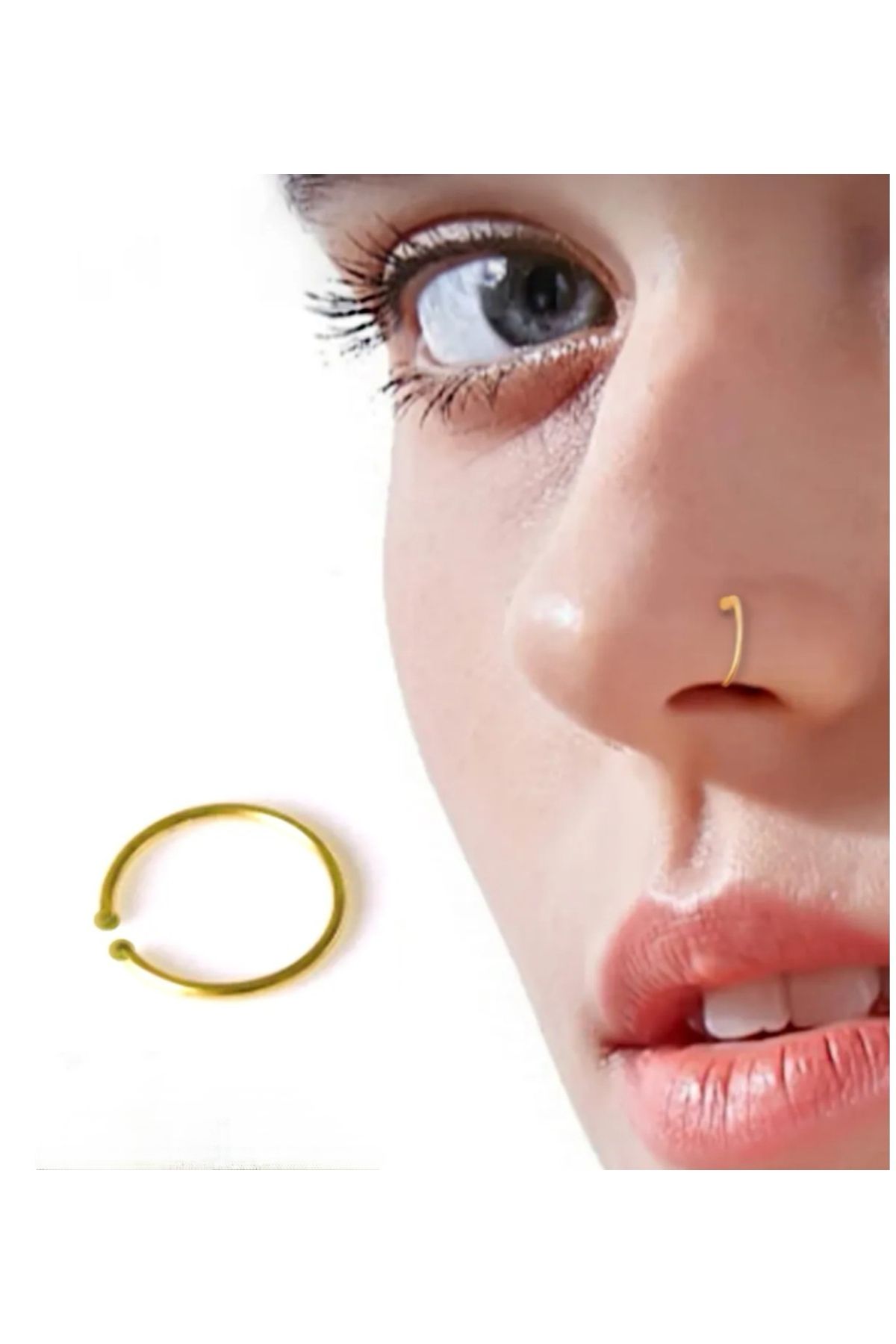 Plain nose ring 2025 gold