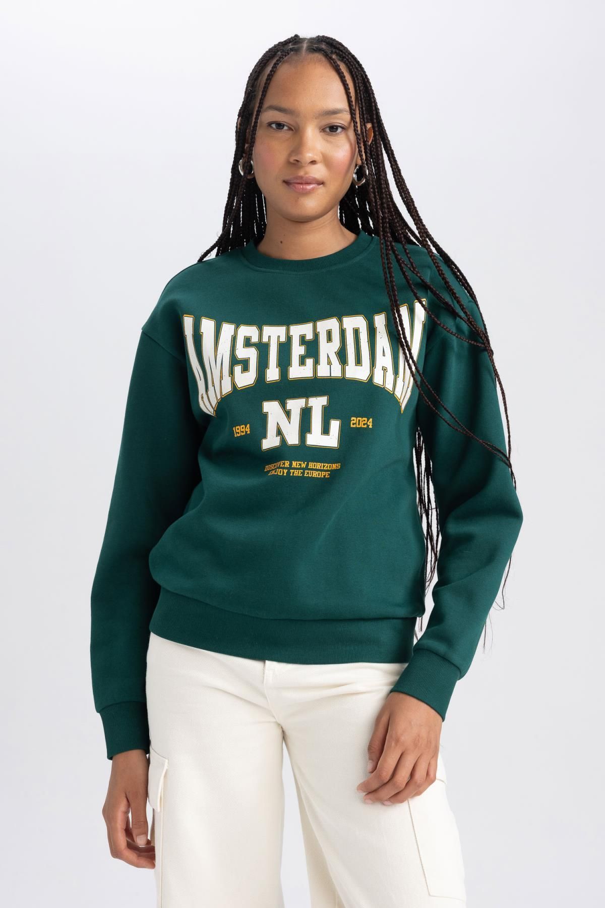 Thick crewneck sweatshirt best sale