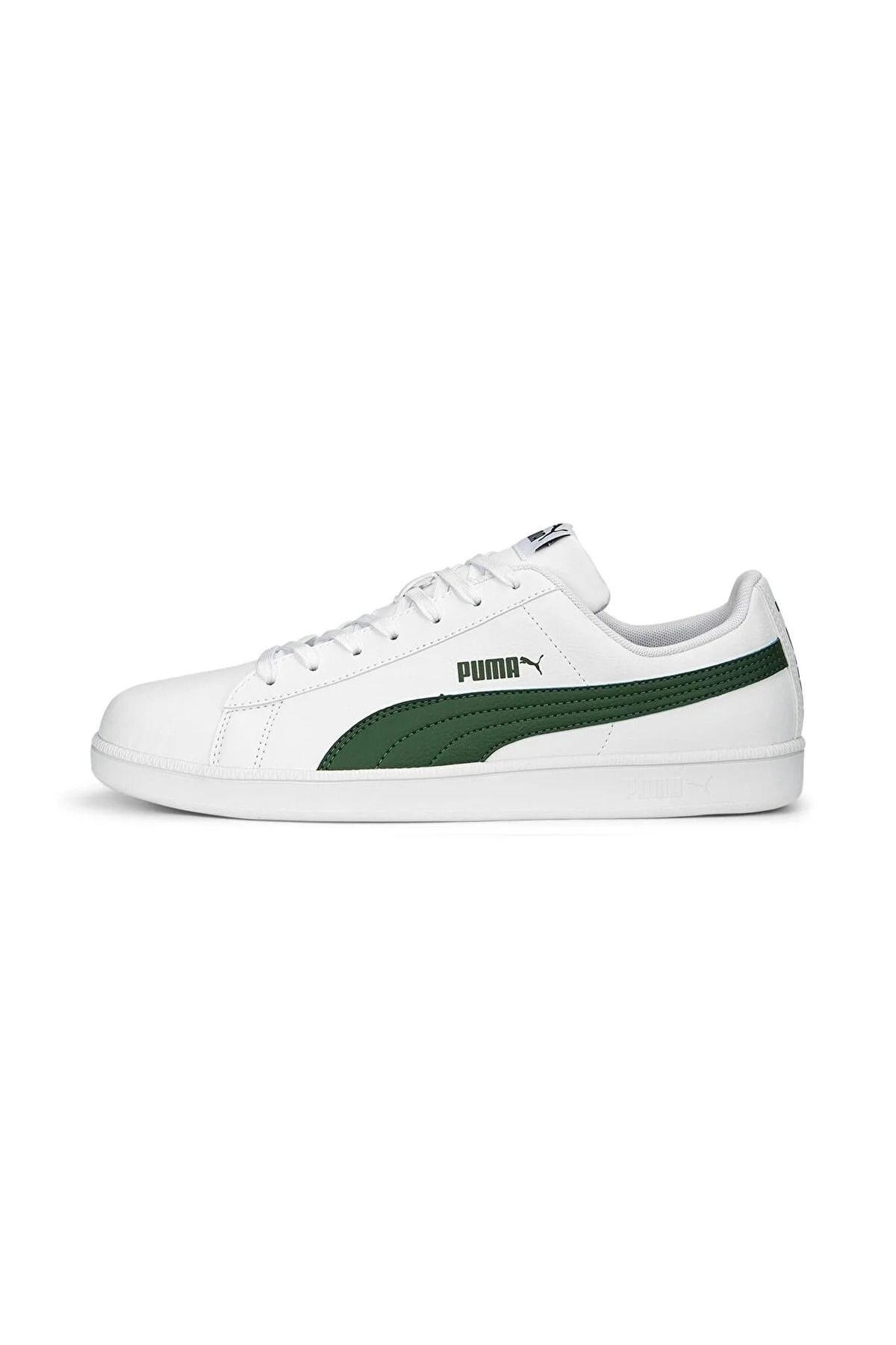 Green and 2025 white puma sneakers