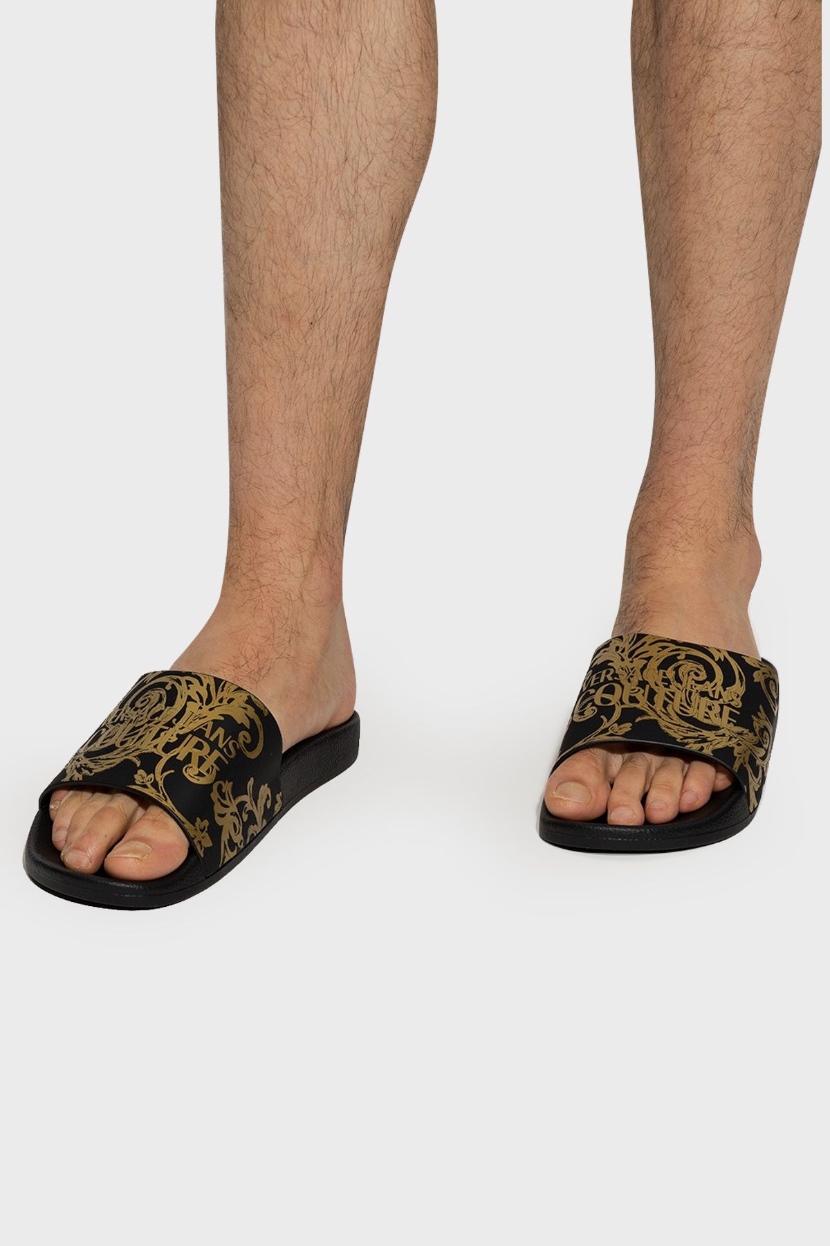 Versace barocco print slippers outlet