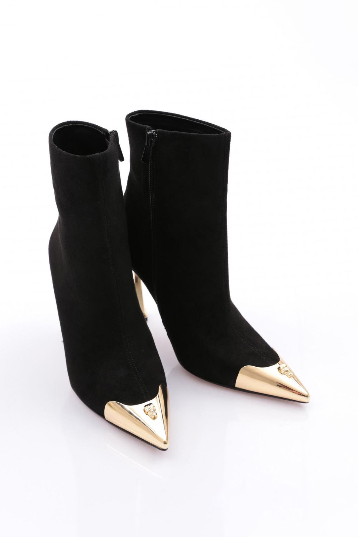 Gold deals heel boots