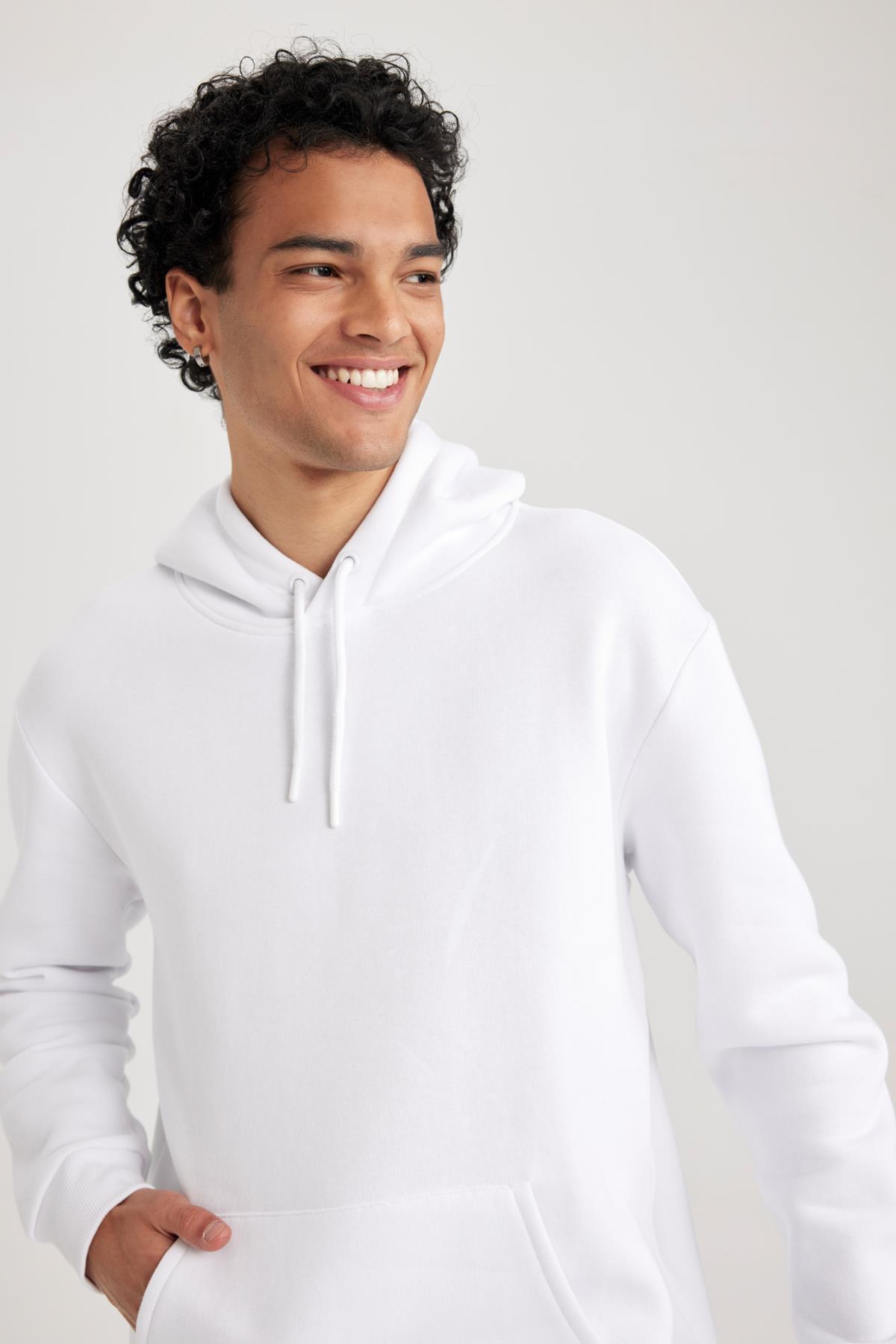 سویشرت مردانه سفید دفاکتو | X8283AZ23AU اورجینال - تصویر 4