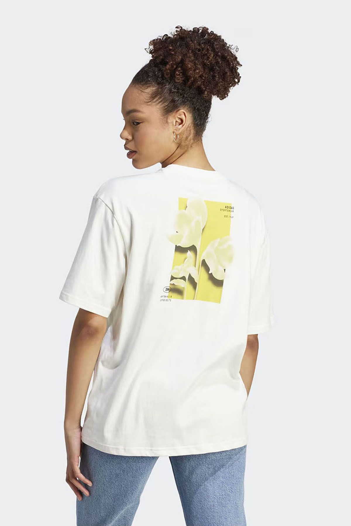 Adidas originals white boyfriend shop fit t-shirt