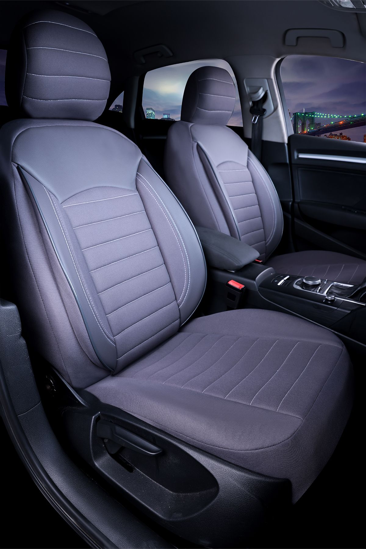 stiloto NISSAN MAXIMA COMPATIBLE SILVER SERIES PIQUE FABRIC FULL