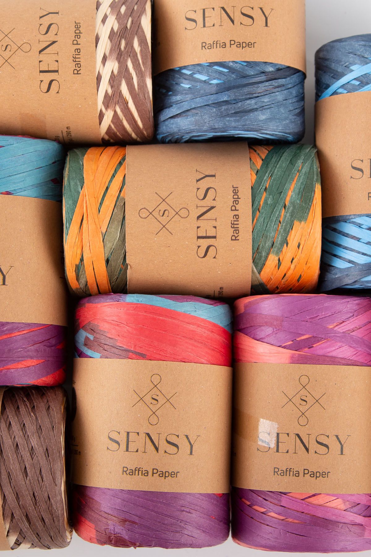 Sensy Premium 274 Yards %100 Paper Raffia Yarn Blue