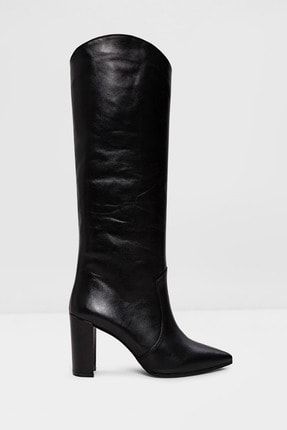 Hakiki Deri Havısa-tr - Siyah Kadın Topuklu Çizme 111634