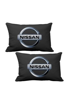 Nissan 2 Li Lüks Araç Boyun Yastığı Siyah Ve Ahşap Logo Anahtarlık asr-ktaby-0025