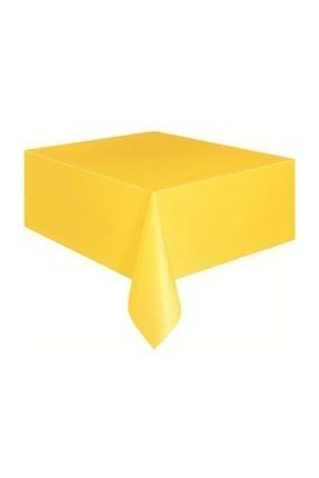 Sarı Kullanat Plastik Masa Örtüsü, 120x180 cm Doğum Günü Partisi PS12347137PD