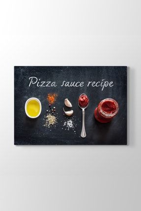 Pizza Sosu Tarifi Tablosu (Model 1) - (ÖLÇÜSÜ 45x30 cm) MF-04__model_1