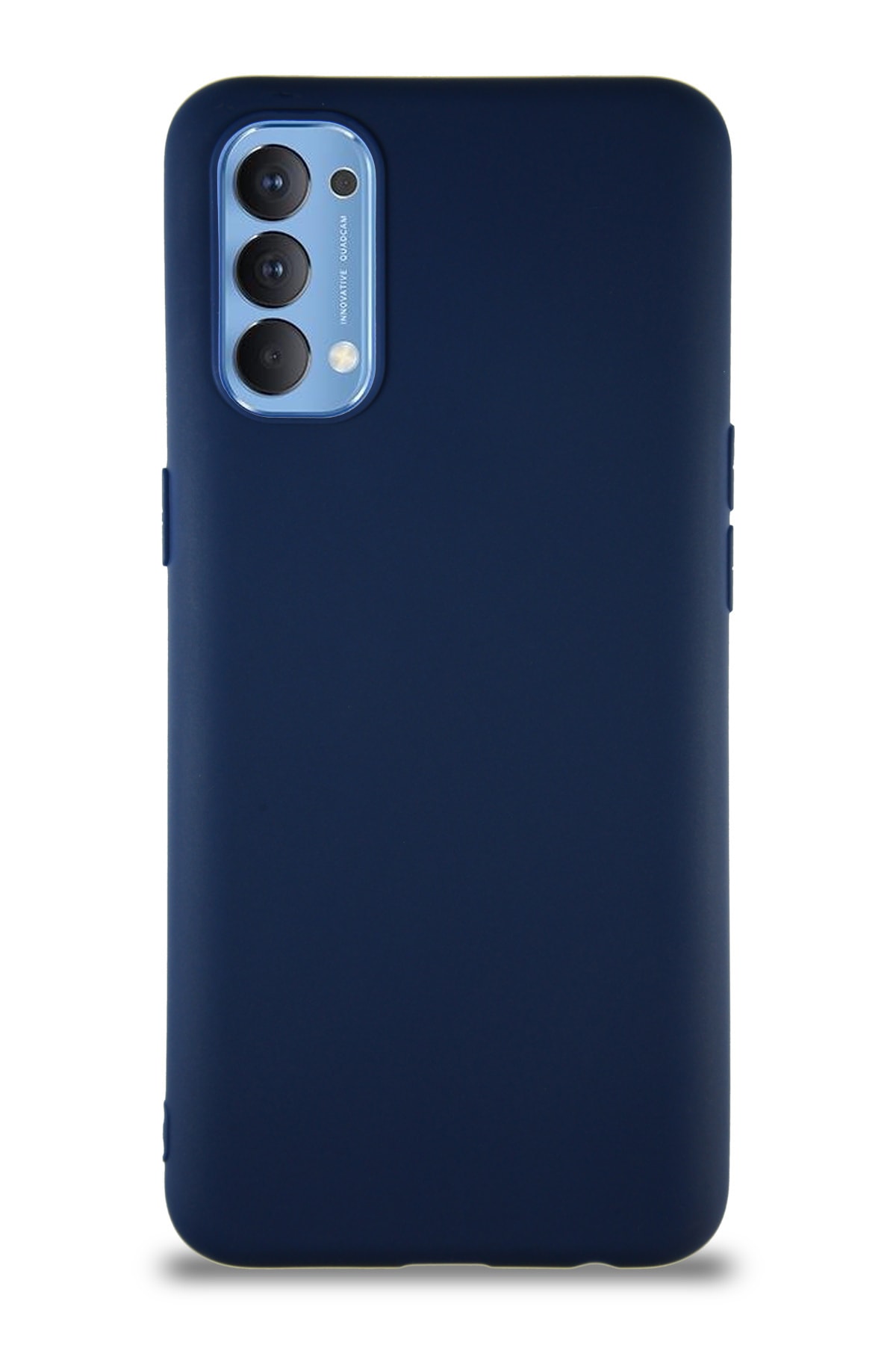 Oppo Reno 4 Soft Premier Renkli Silikon Kapak - Lacivert