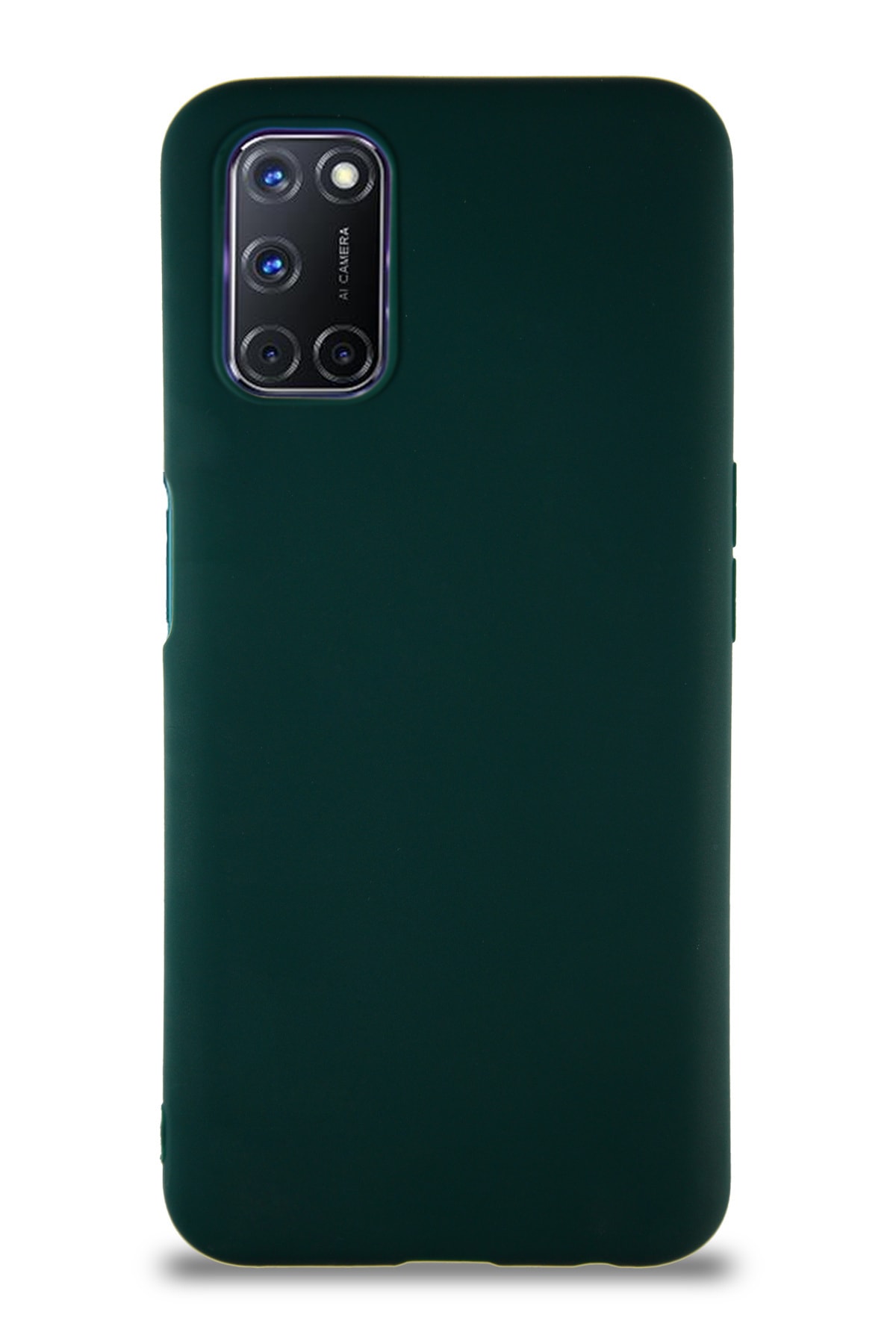 Oppo A92 Soft Premier Renkli Silikon Kapak - Yeşil