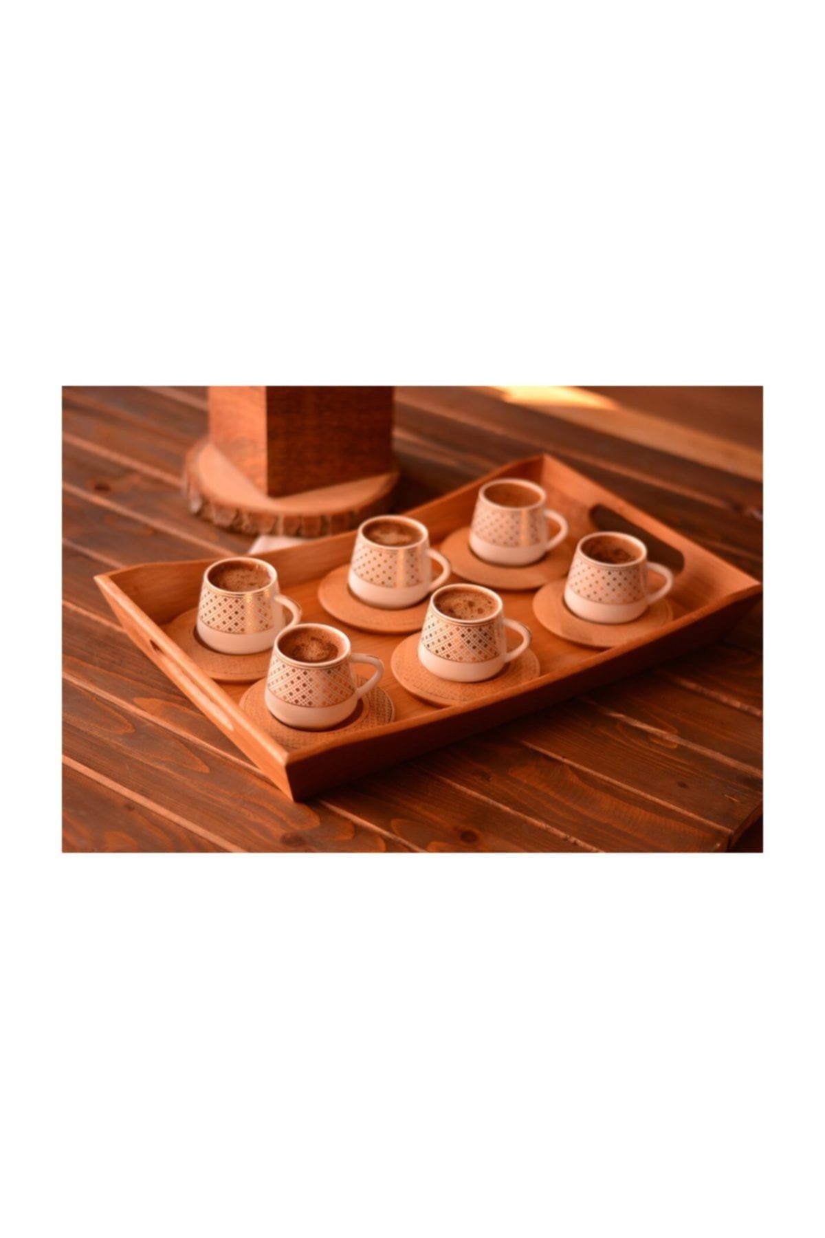 Bambum-B0933 طقم فناجين قهوة هانزاد 6 أشخاص مع قاعدة نمطية 4