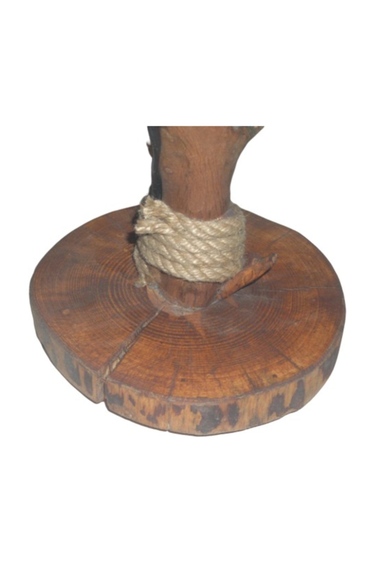 TEKAY AYDINLATMA-Tree Lampshade with Linen Head Rope Wooden Lampshade 2