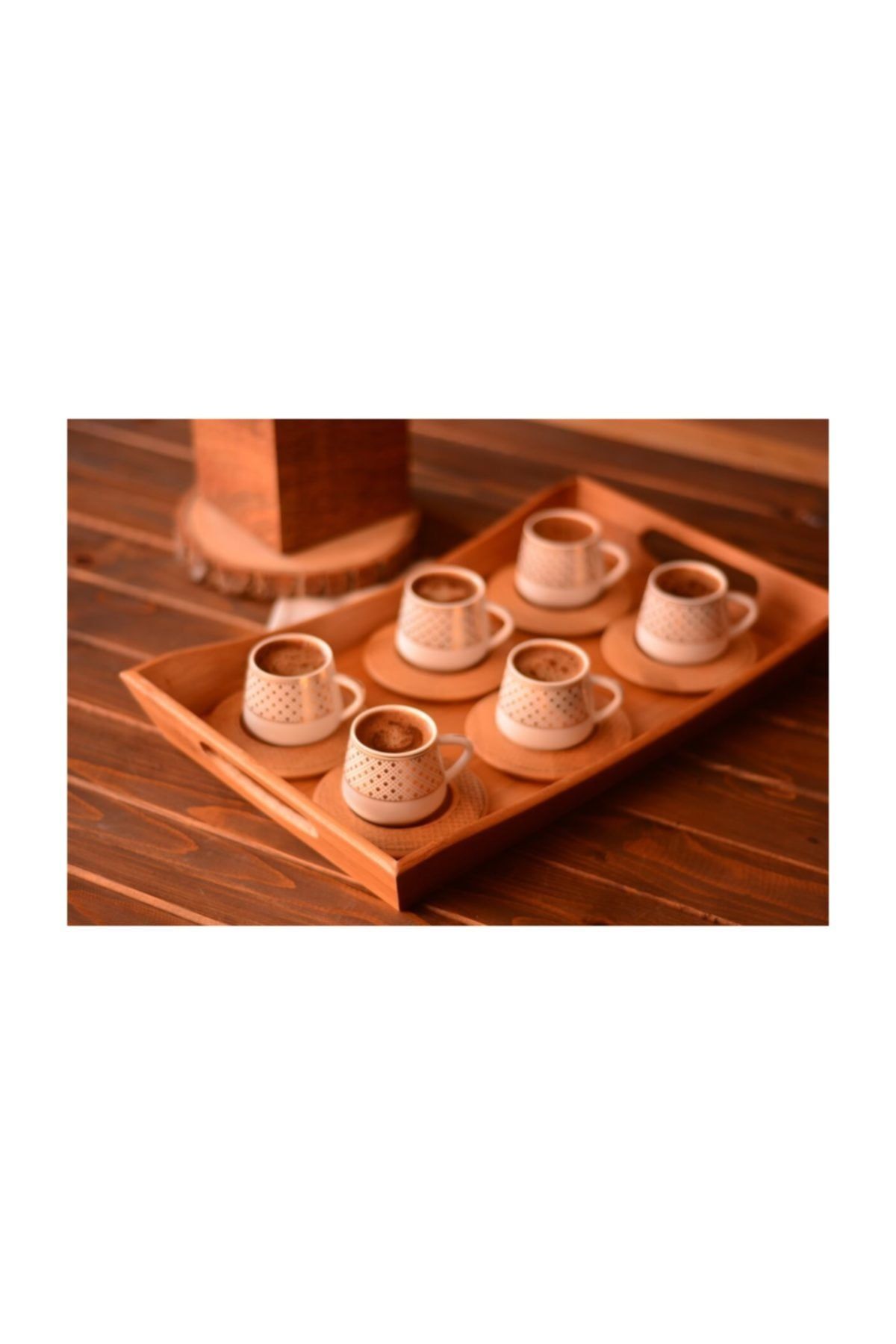 Bambum-B0933 طقم فناجين قهوة هانزاد 6 أشخاص مع قاعدة نمطية 3