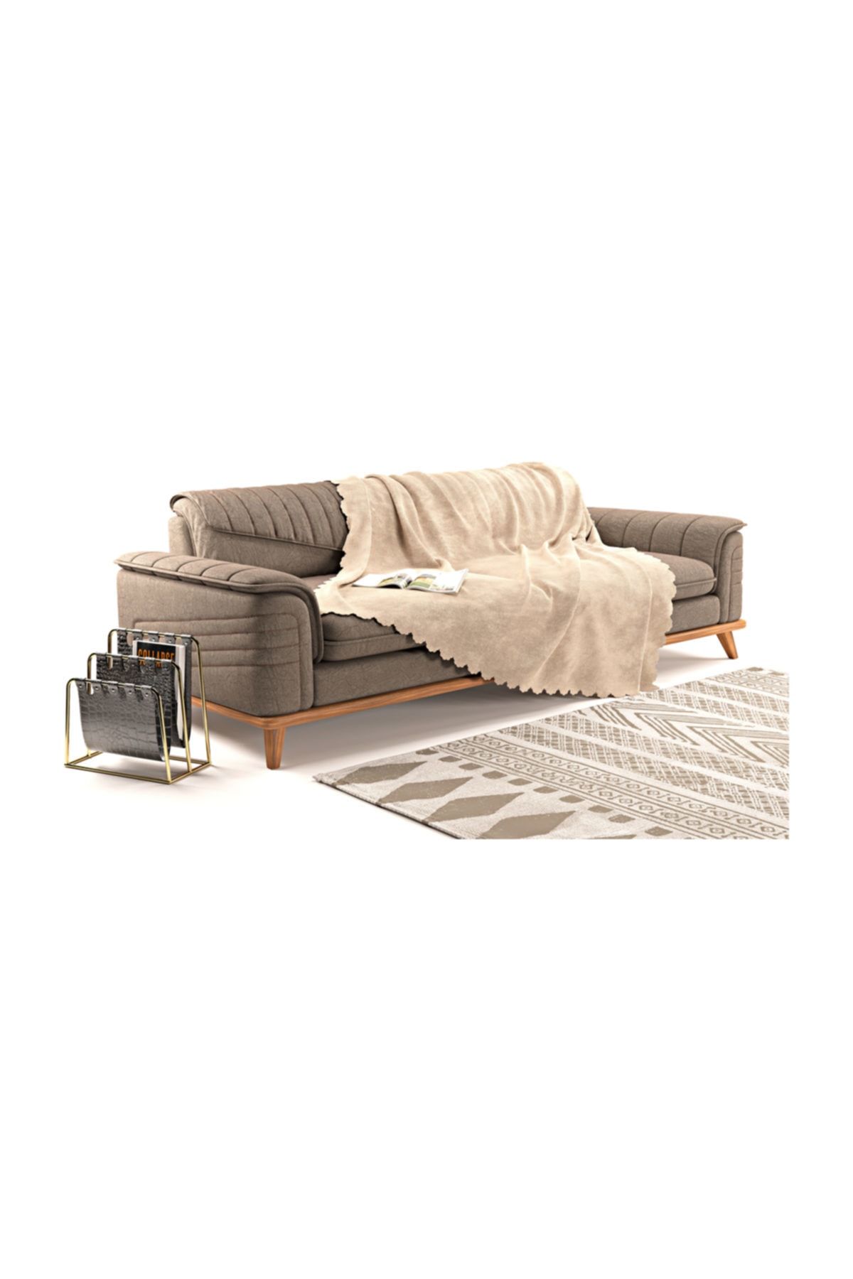 A.S.T Topdağı Tekstil Sofa Kaymaz Koltuk Örtüsü Şalı 170cm X 210 cm.