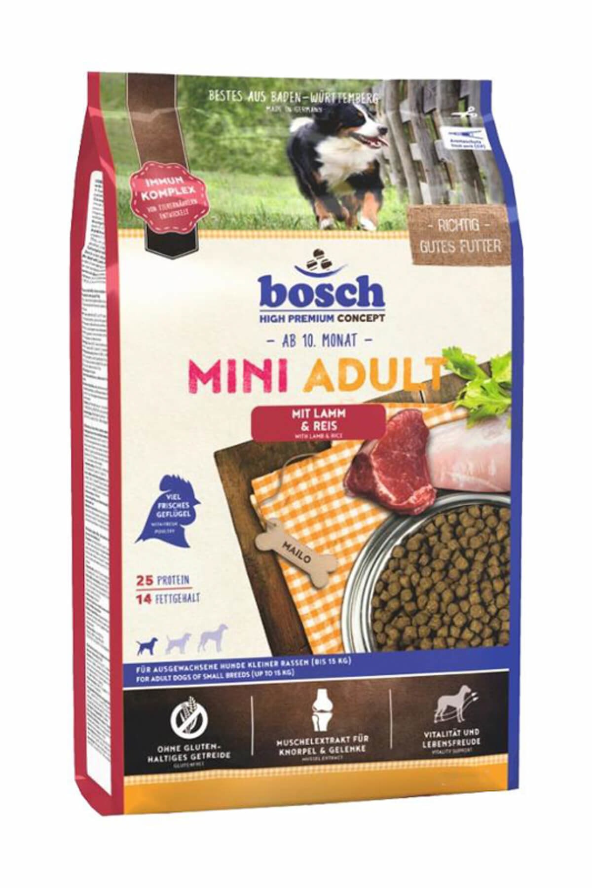 Bosch Adult Mini Lamb Kuzu Etli Köpek Maması 15 kg