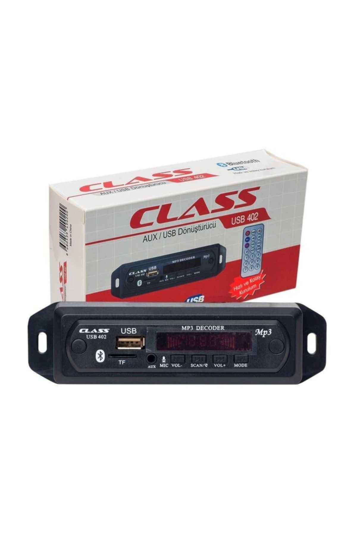 Usb402 Araç Oto Teyp Dönüştürücü Bluetoothlu Mikrofonlu Usb Aux Girişli Tüm Araçlara Uygundur 3