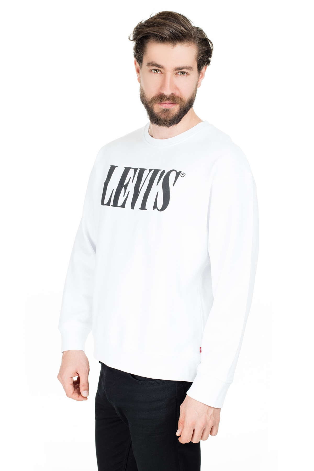 سویشرت لیوایز مردانه پنبه ای سفید  راسته Regular/رگولار     Daily/روزانه | Levi's 85788-0000 TR - تصویر 7