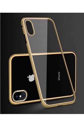 Apple Iphone Xs Max Kılıf Manyetik Bumper Mıknatıslı Arka Camlı Altın HC688