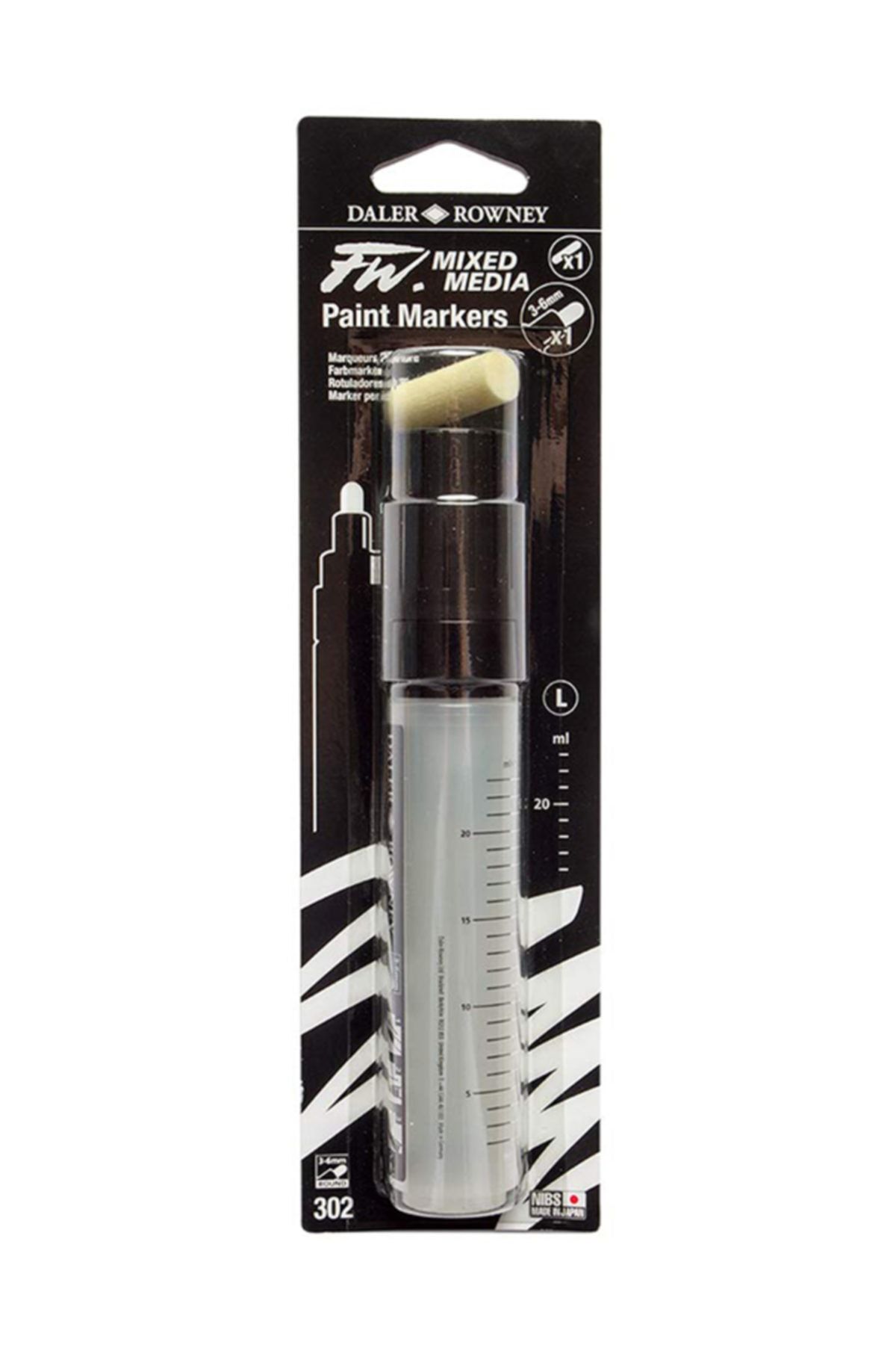 Daler Rowney-Fw Mixed Media Paint Marker Sets 302 3-6mm Technical Tip (l) 2