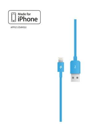 Classic MFI Serisi iPhone Lightning Lisanslı Data Şarj Kablosu Mavi 2DKM01