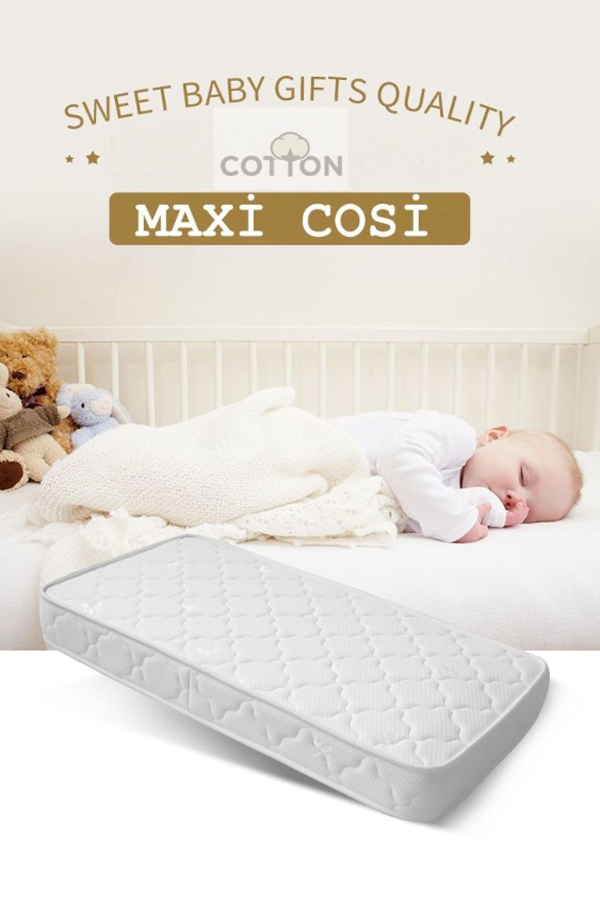 Maxi-Cosi تشک فنری ارتوپدی 80x150 سانتی متری ماکسی کوزی شیرین پنبه ای لوکس