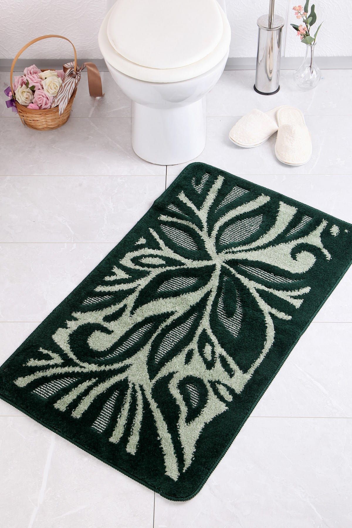Confetti-Lotus 60X100 Nefti Green Bath Rug 1