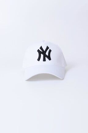 Unisex Beyaz Ny Cap Yankees Şapka SPK168