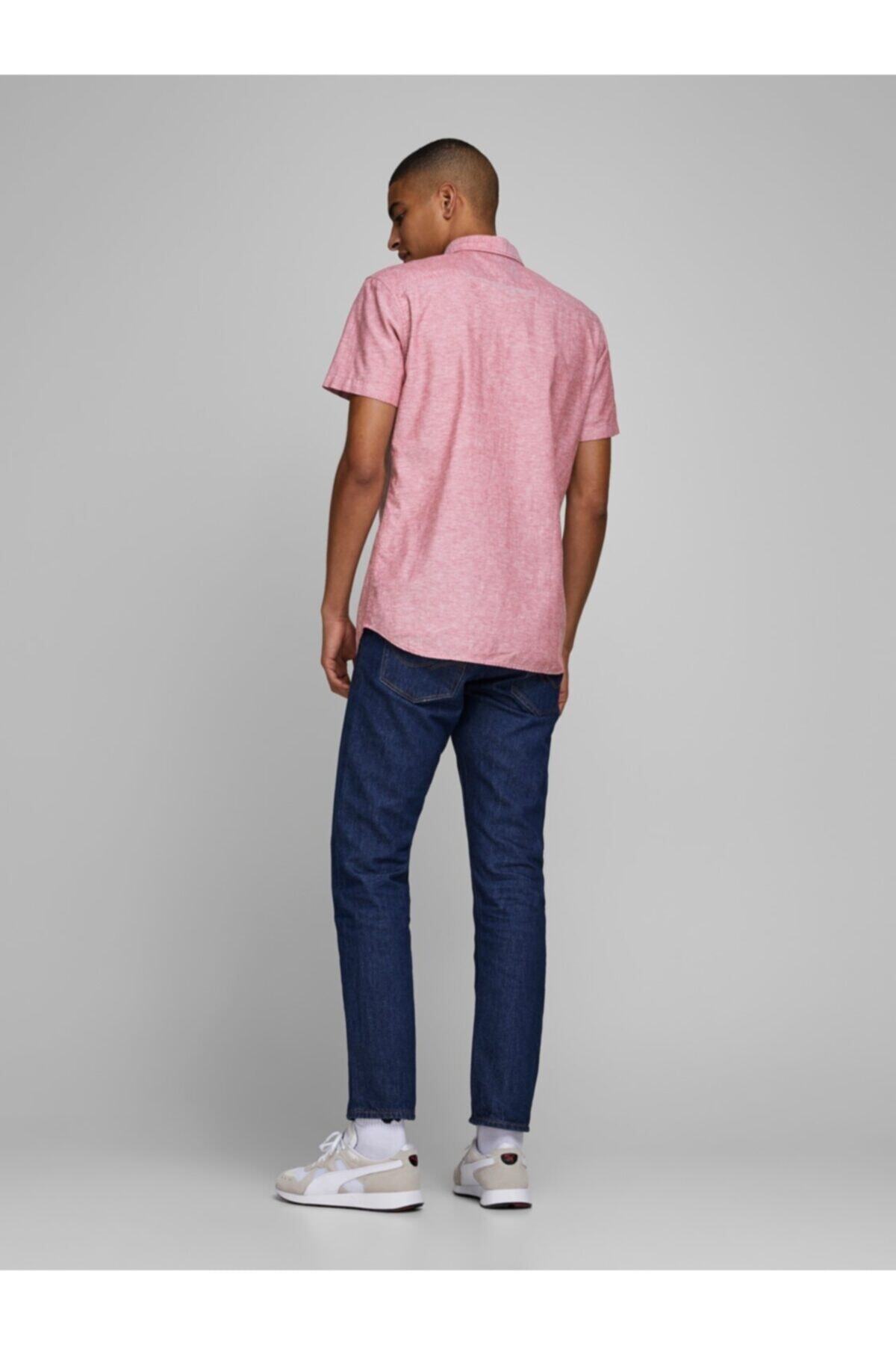 پیراهن جک اند جونز مردانه پنبه ای قرمز  راسته Regular/رگولار    بیسیک Daily/روزانه | Jack & Jones 3205348 - تصویر 3