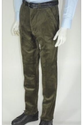 Kadife Pantalon Klasik Yeşil Haki PANT222