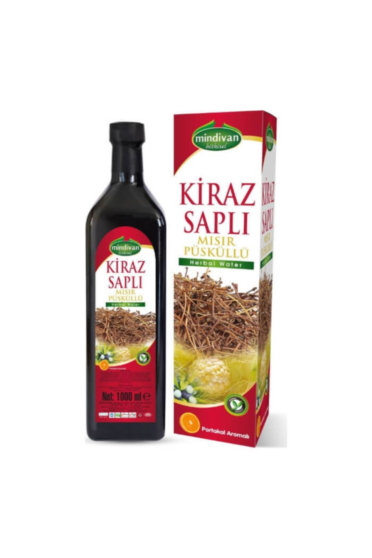 Mindivan Kiraz Saplı Mısır Püsküllü Form Detox Suyu 1 Lt