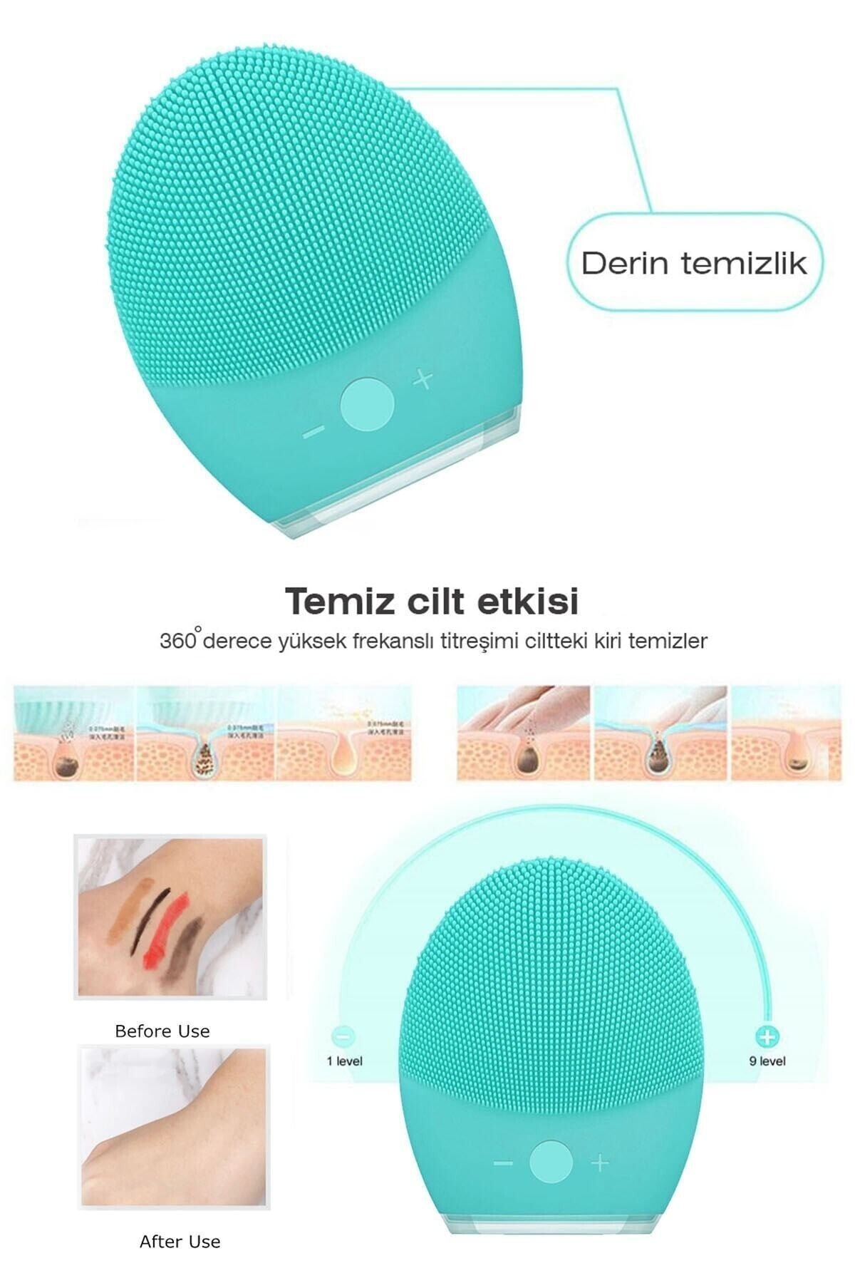 Mavi Rimy Yeni Nesil Şarjlı Yüz Temizleme Titreşimli Peeling Ve Masaj Cihazı — P3644S8995 — تصویر 3 از 3