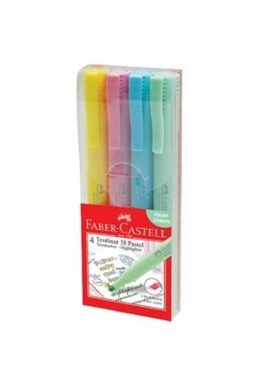 Faber Castell Textliner 38 Pastel Colour Highlighter 4'lü 1