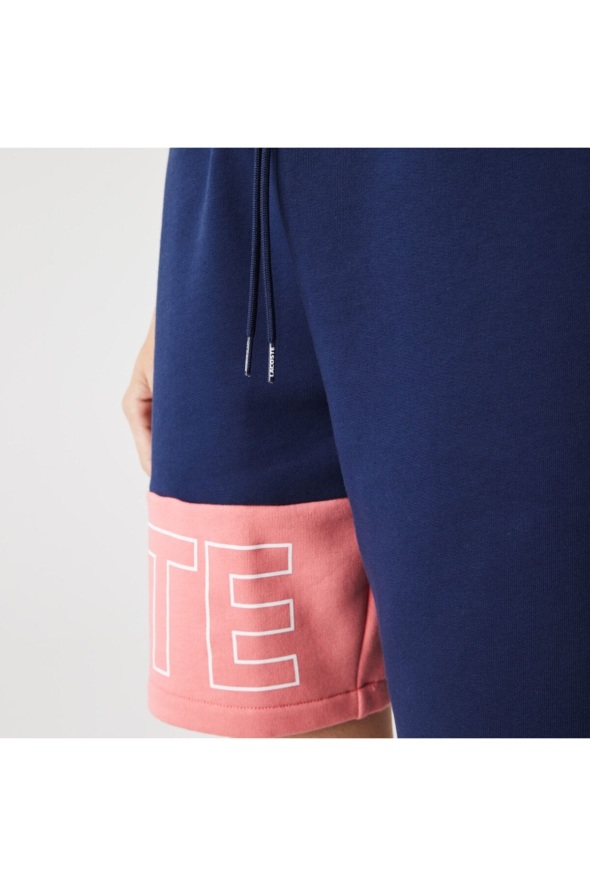 Lacoste Erkek Renk Bloklu Baskılı Lacivert - Pembe Şort GH0521 VB8626