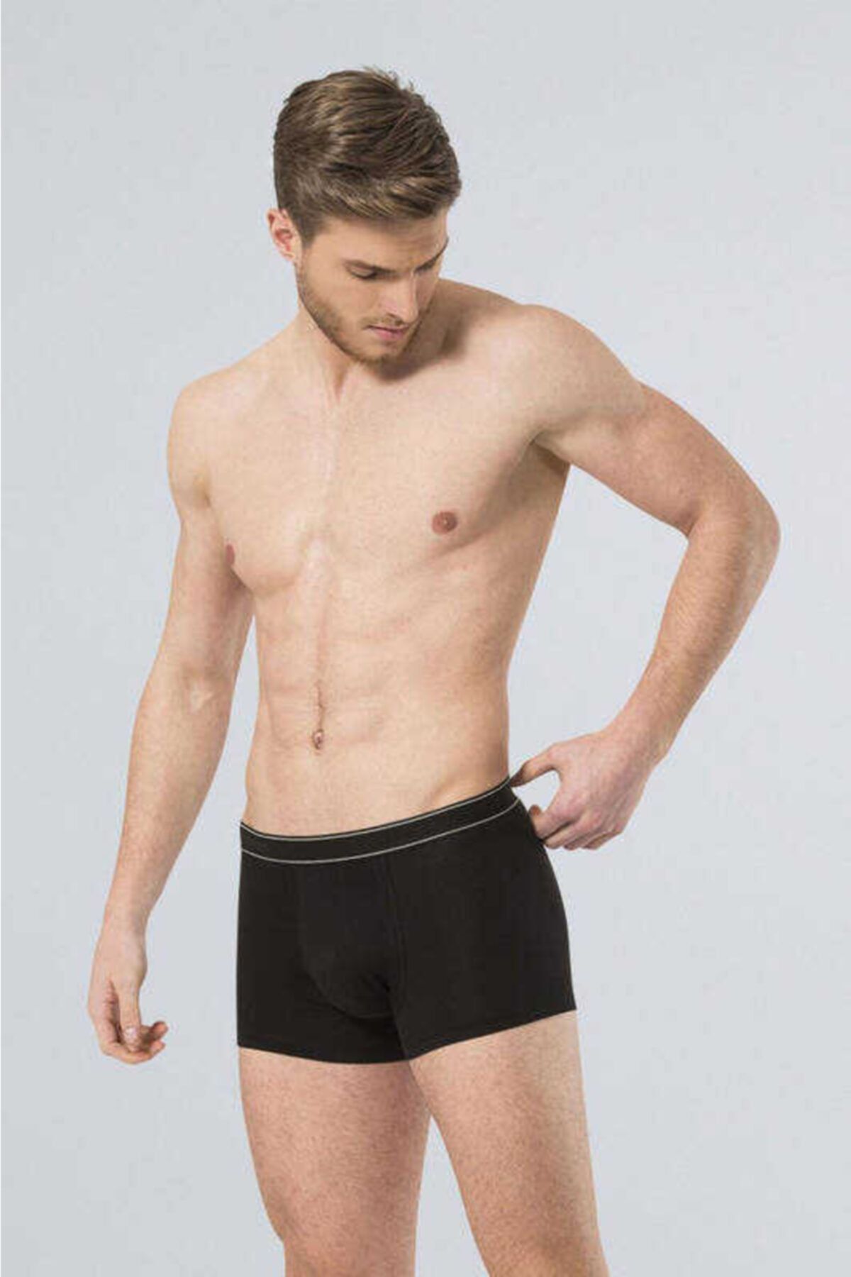 TÜREN-Men's Black Lycra Short Leg Boxers 165 2