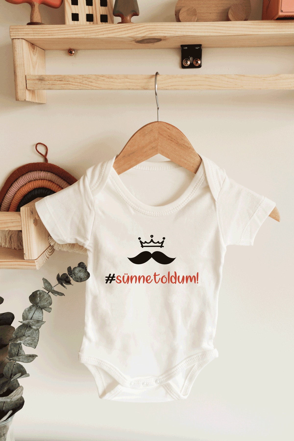 بادی نوزادی پسرانه اکرو Astral Baby | Sünnet Oldum Kısa Kol اورجینال - تصویر 2